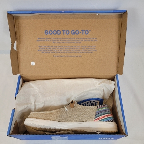 Hey Dude Wendy Funk Crafted Serape Stripe Women's Casual Shoe Size 7 New In Box - Picture 7 of 11